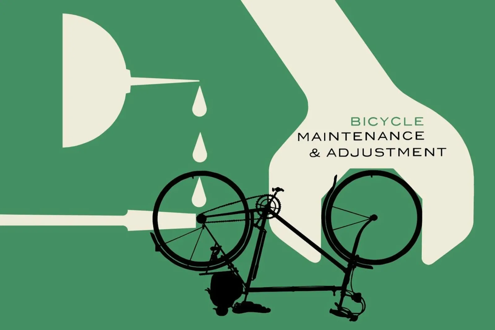 Bicycle Maintenance and Adjustment tela con Cornice a cassetta da Hemingway Design
