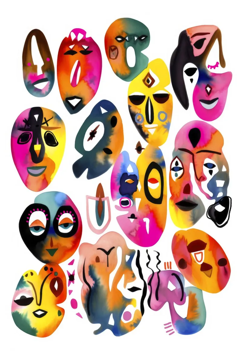 Masks carta hahnemühle da treechild