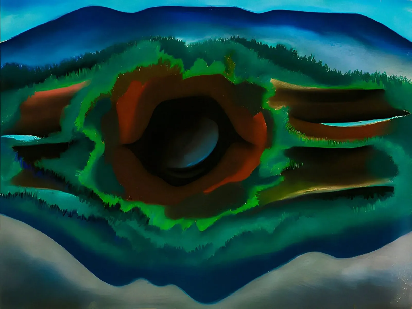 Georgia O'Keeffe - Pool in den Wäldern, Lake George Hahnemühle von Kinsley