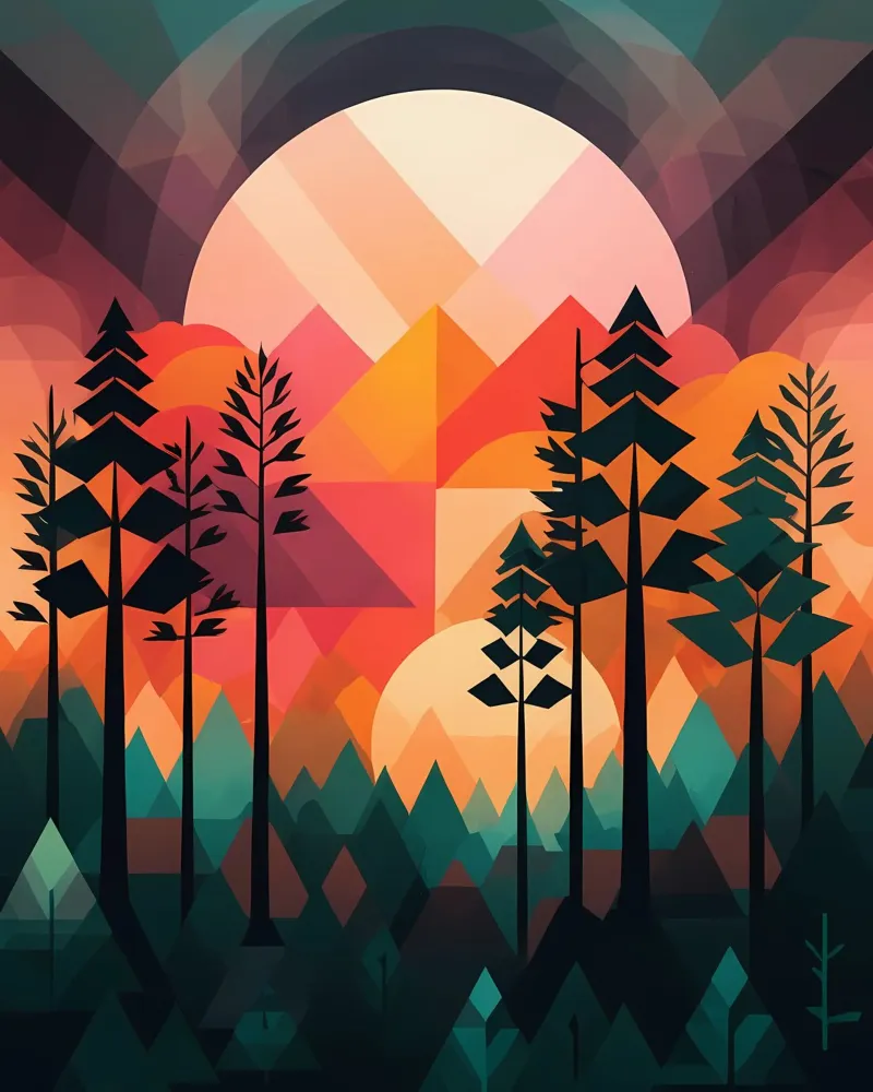 Zonsondergang Symfonie canvas met Baklijst van Artistic-shop