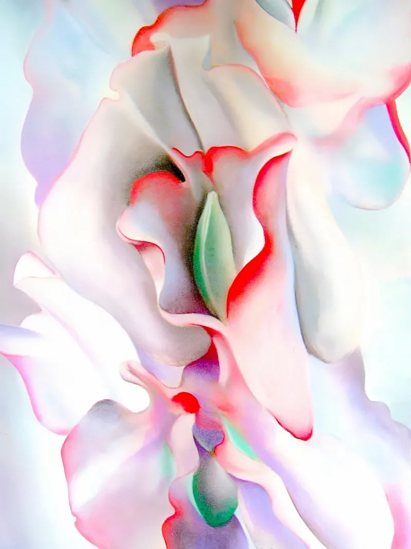 Georgia O'Keeffe - Pink sweet peas II alu-dibond by Kinsley