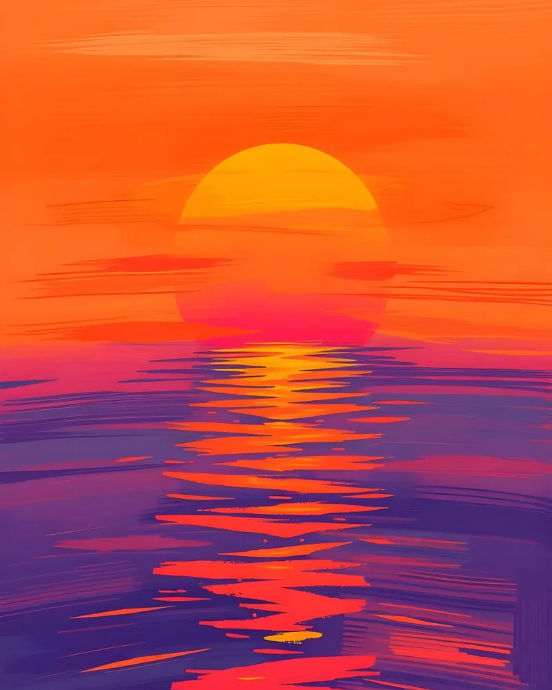 Zonsondergang Symfonie canvas met Baklijst van Artistic-shop