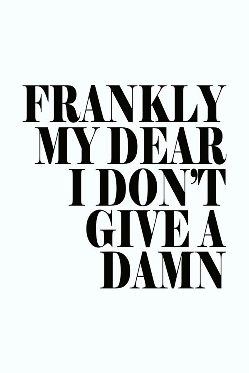 Frankly My Dear I Don’t Give A Damn poster de Honeymoon Hotel