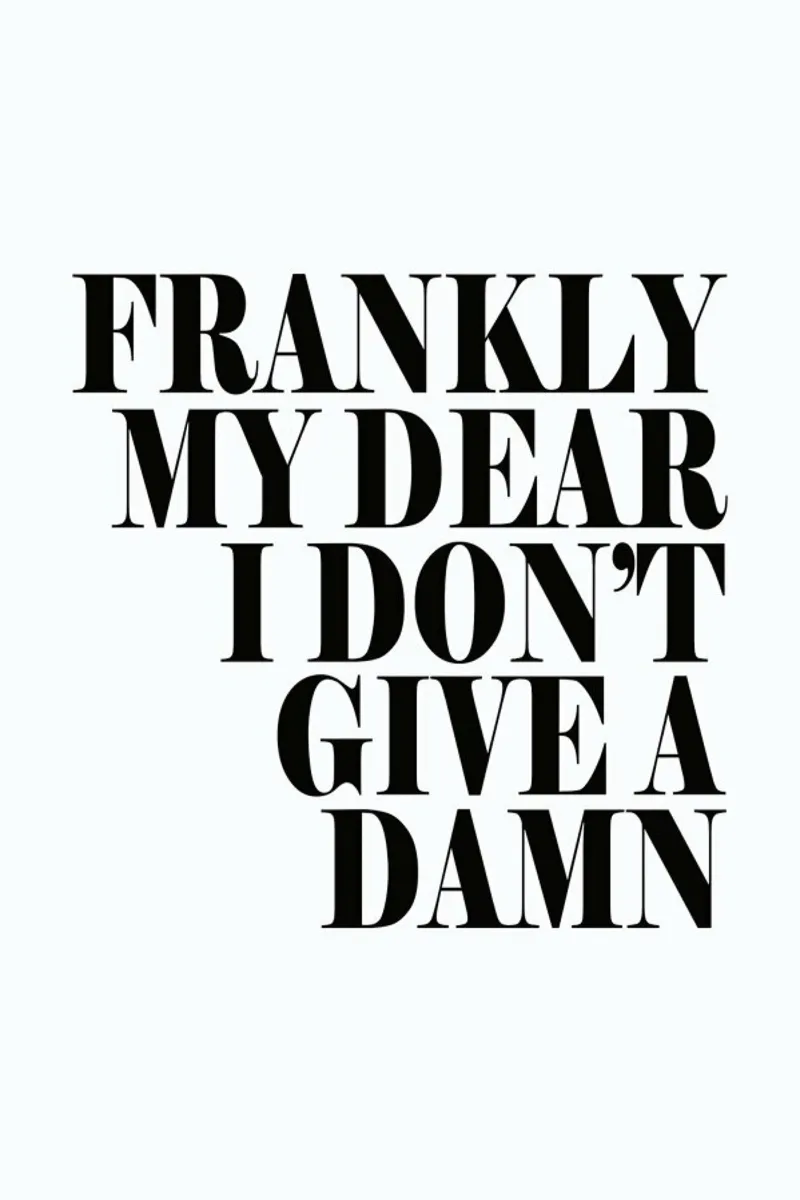 Frankly My Dear I Don’t Give A Damn alluminio dibond da Honeymoon Hotel