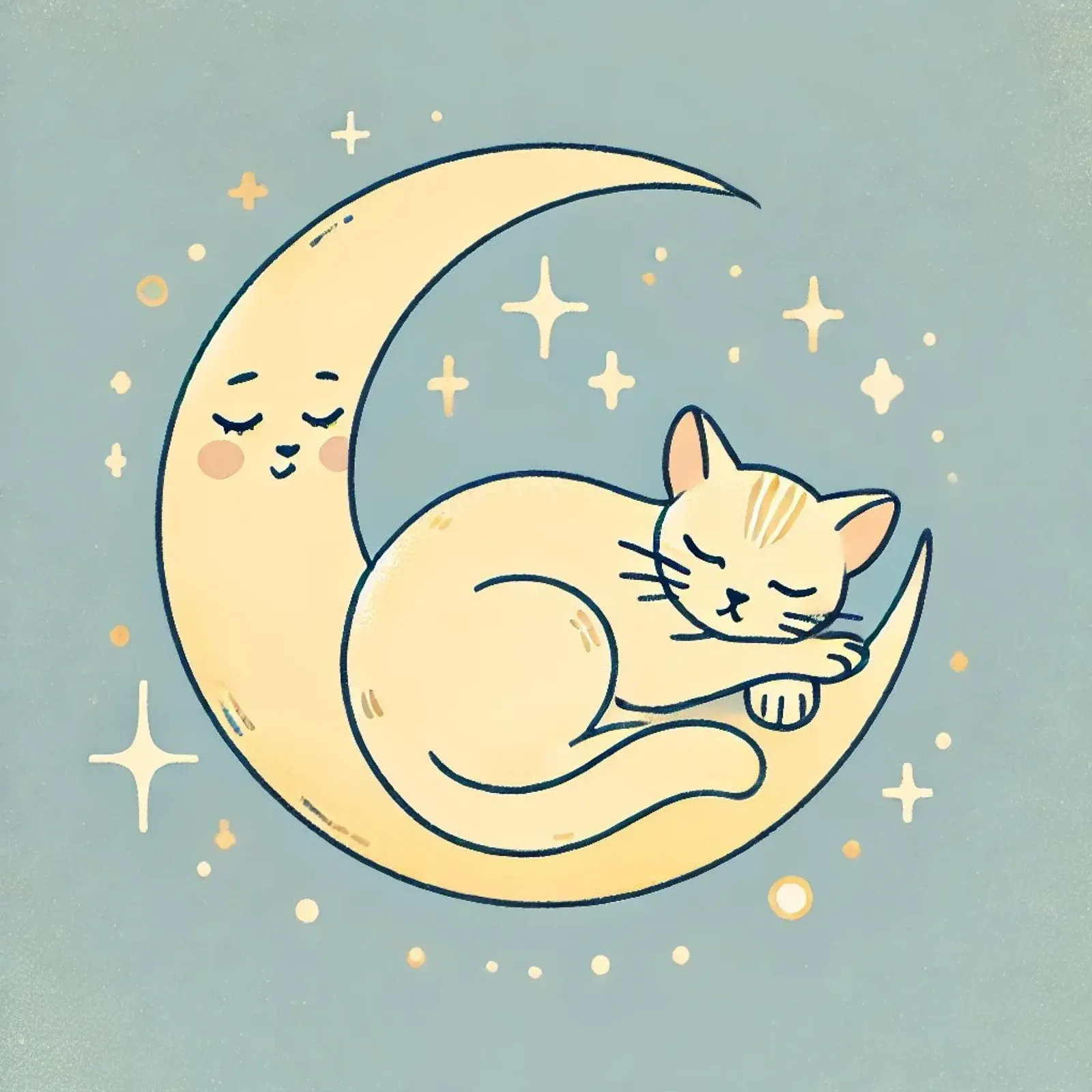 Sleeping cat canvas by Alegria Fantasia