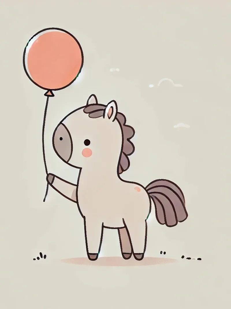 Cavallo con palloncino pellicola backlit da Alegria Fantasia