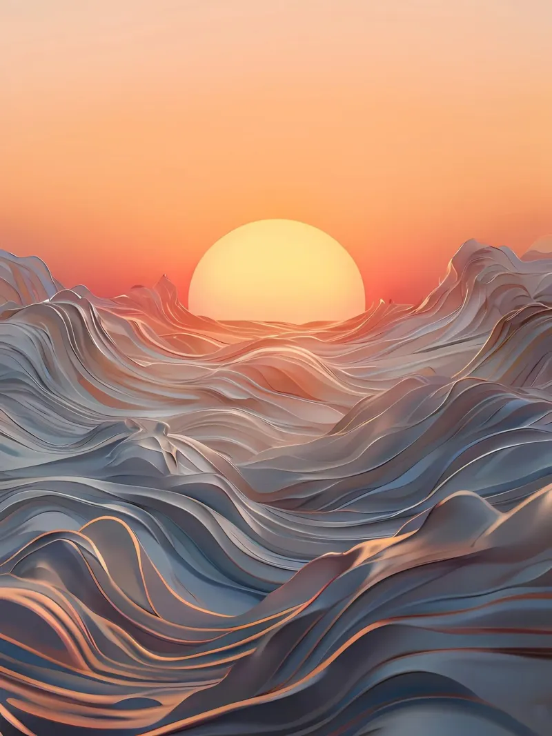 Zonsondergang Symfonie canvas met Baklijst van Artistic-shop