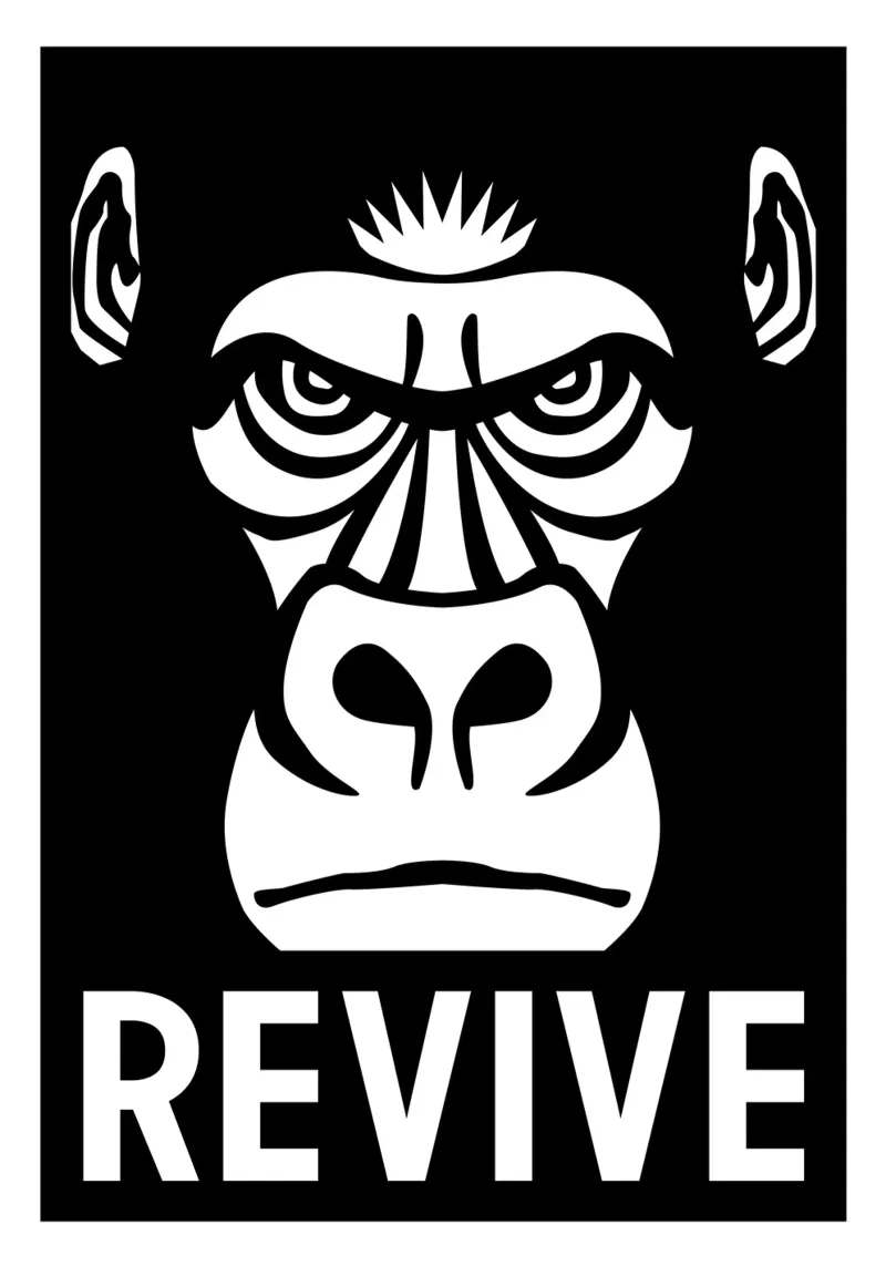 Revive Gorilla pellicola backlit da Asobōze