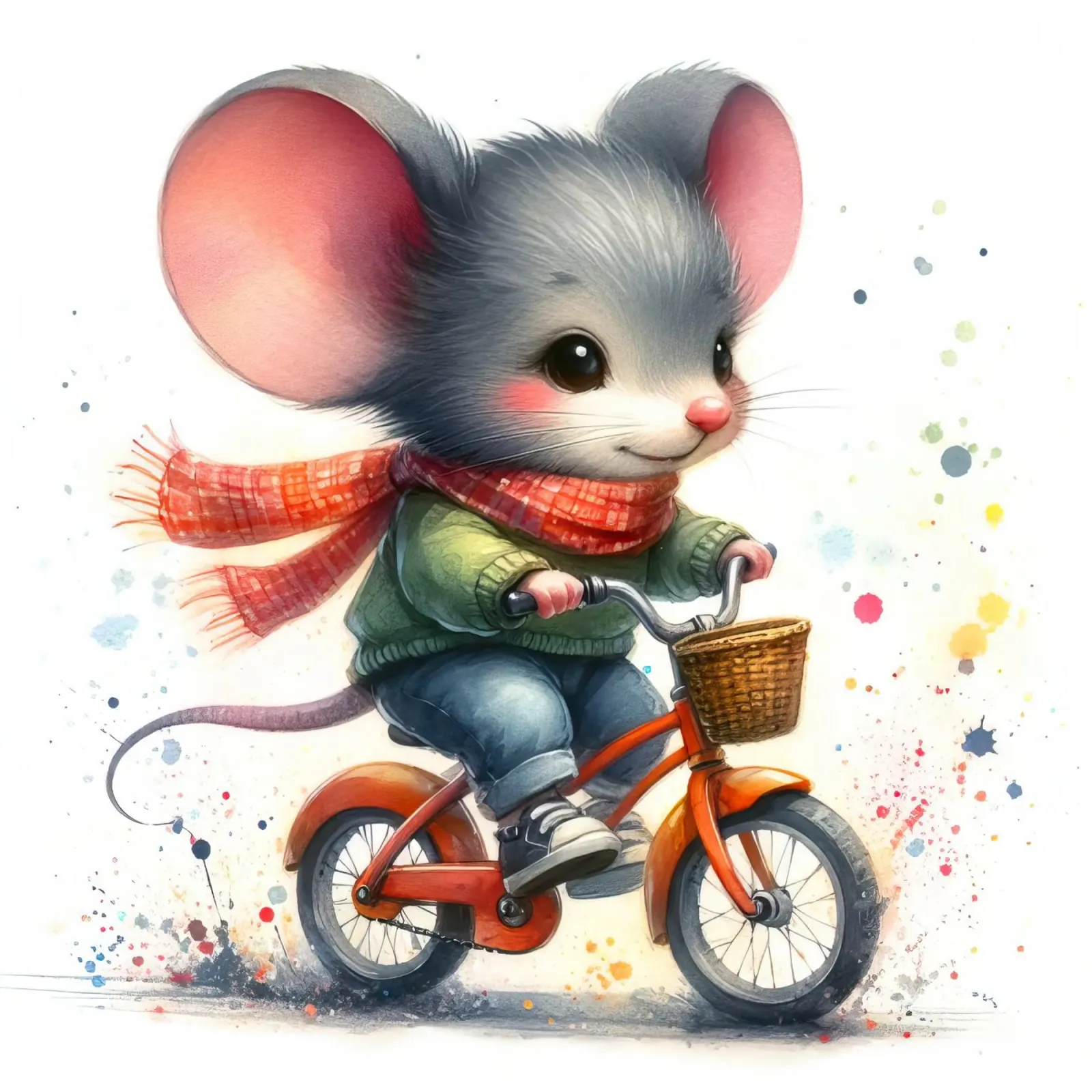 Ratón en bicicleta metacrilato de 🎁 ARTVI-SHOP