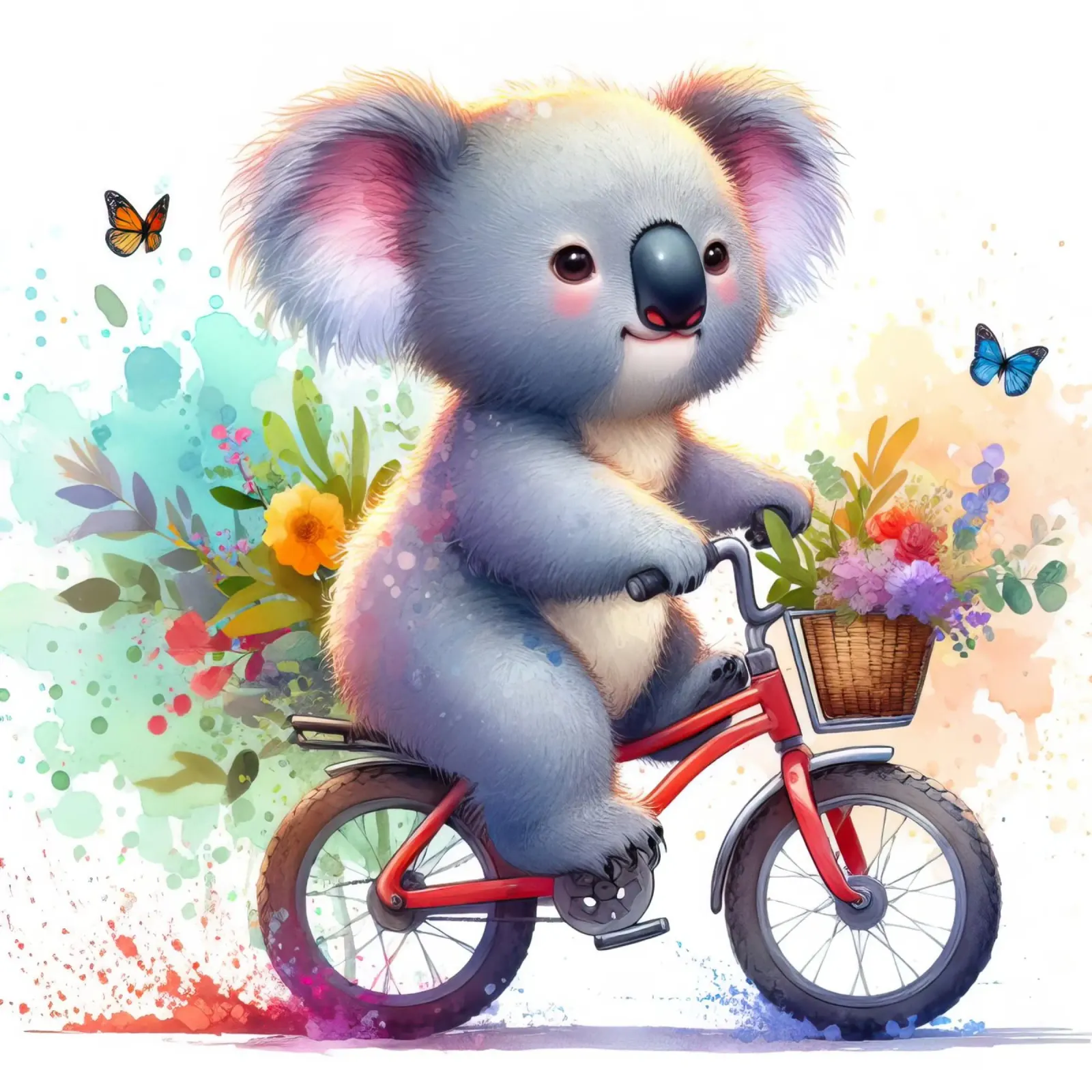 Koala in bicicletta carta hahnemühle da 🎁 ARTVI-SHOP