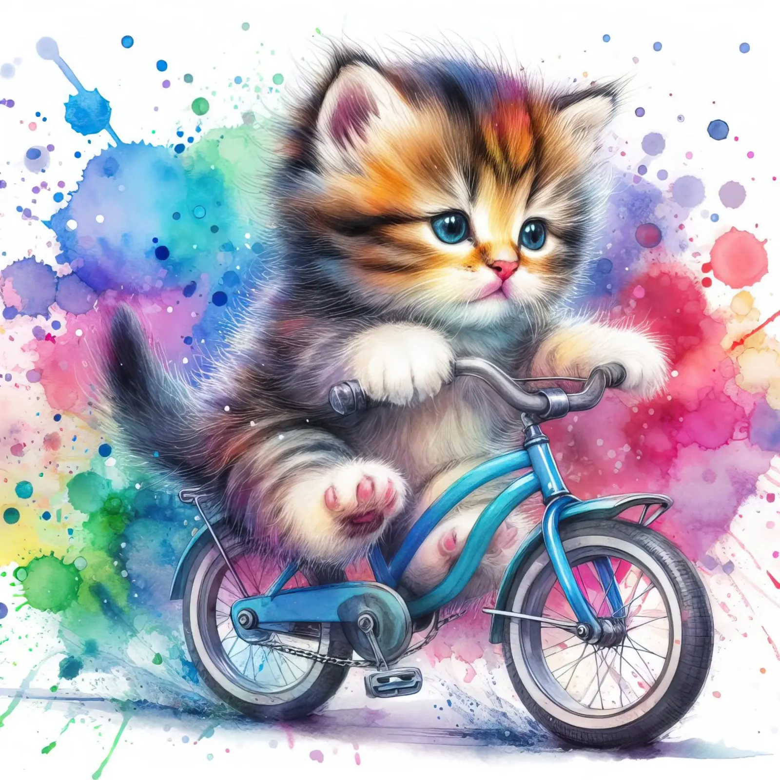 gatto in bicicletta pellicola backlit da 🎁 ARTVI-SHOP