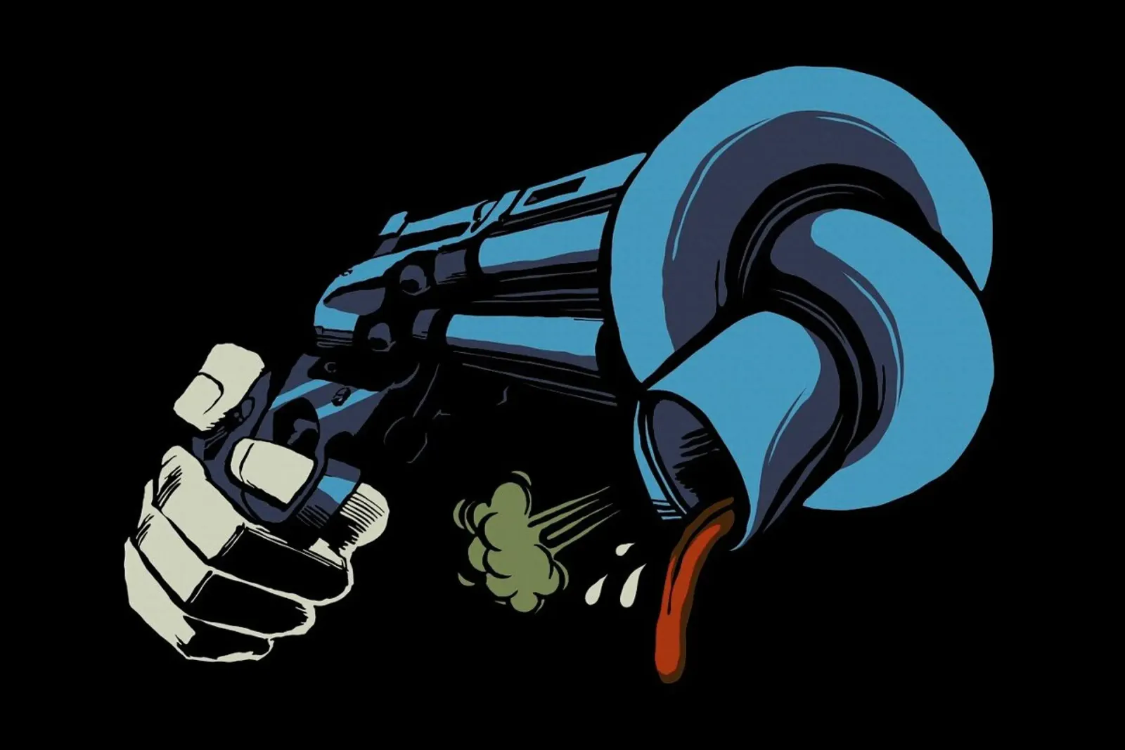 Crooked Gun poster con telaio in plastica da Butcher Billy