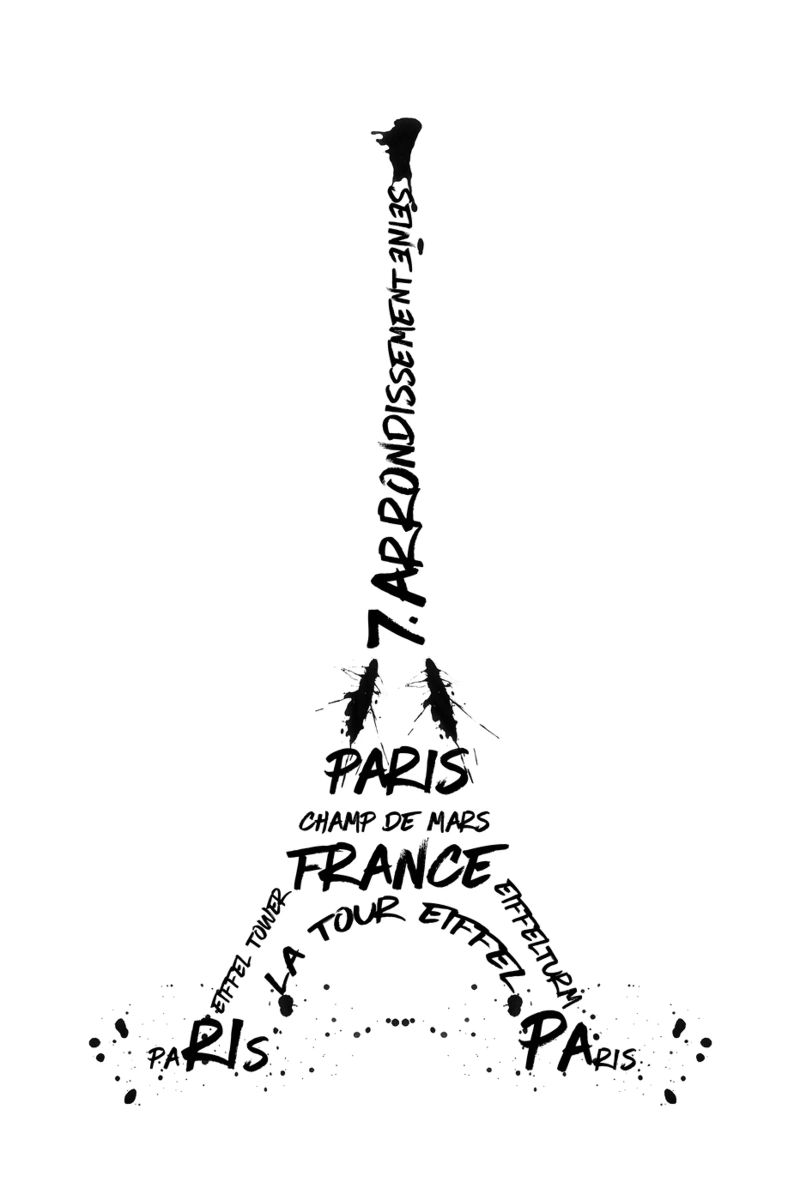 Torre Eiffel in arte digitale carta hahnemühle da Melanie Viola