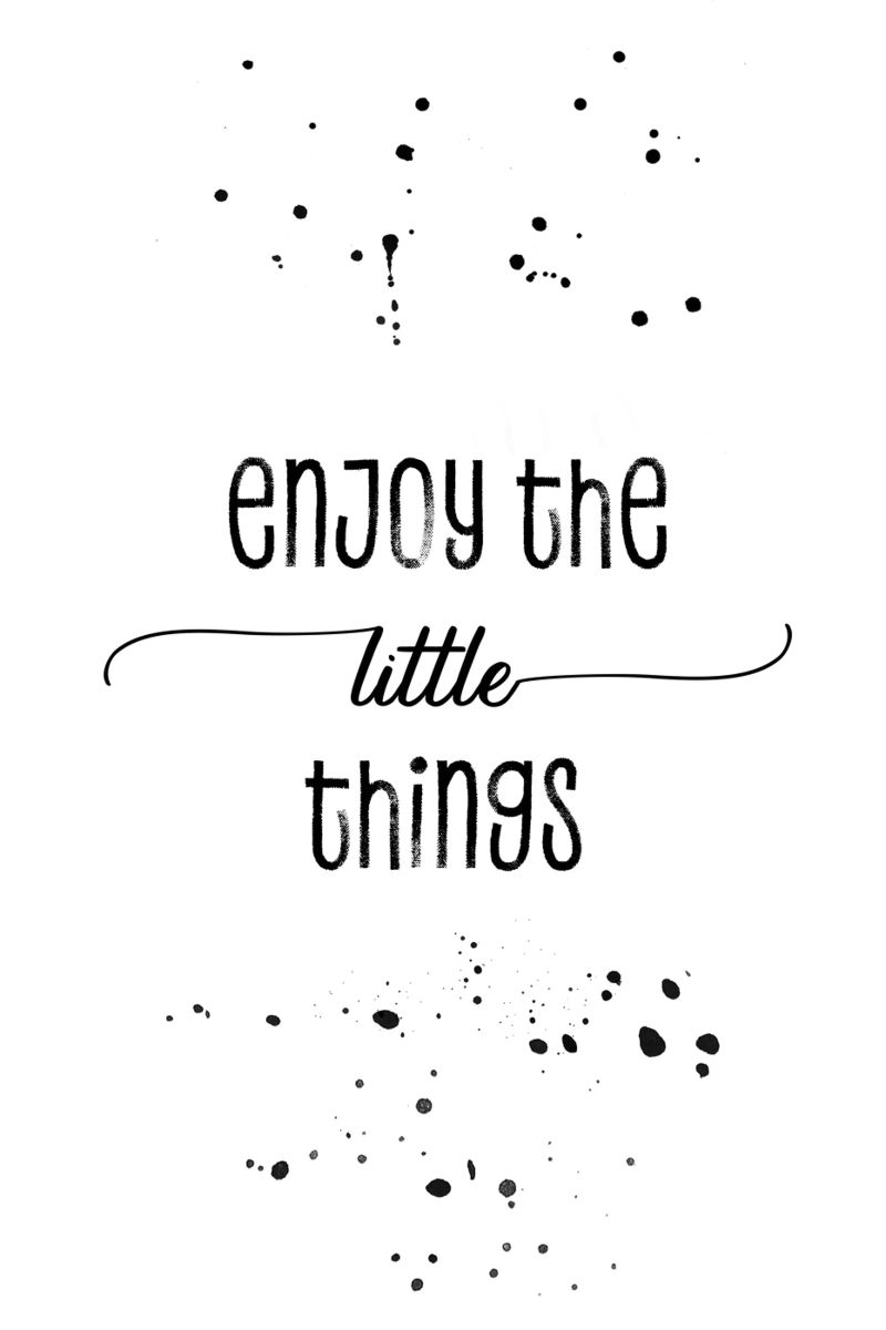 TEXT ART Enjoy the little things pellicola backlit da Melanie Viola