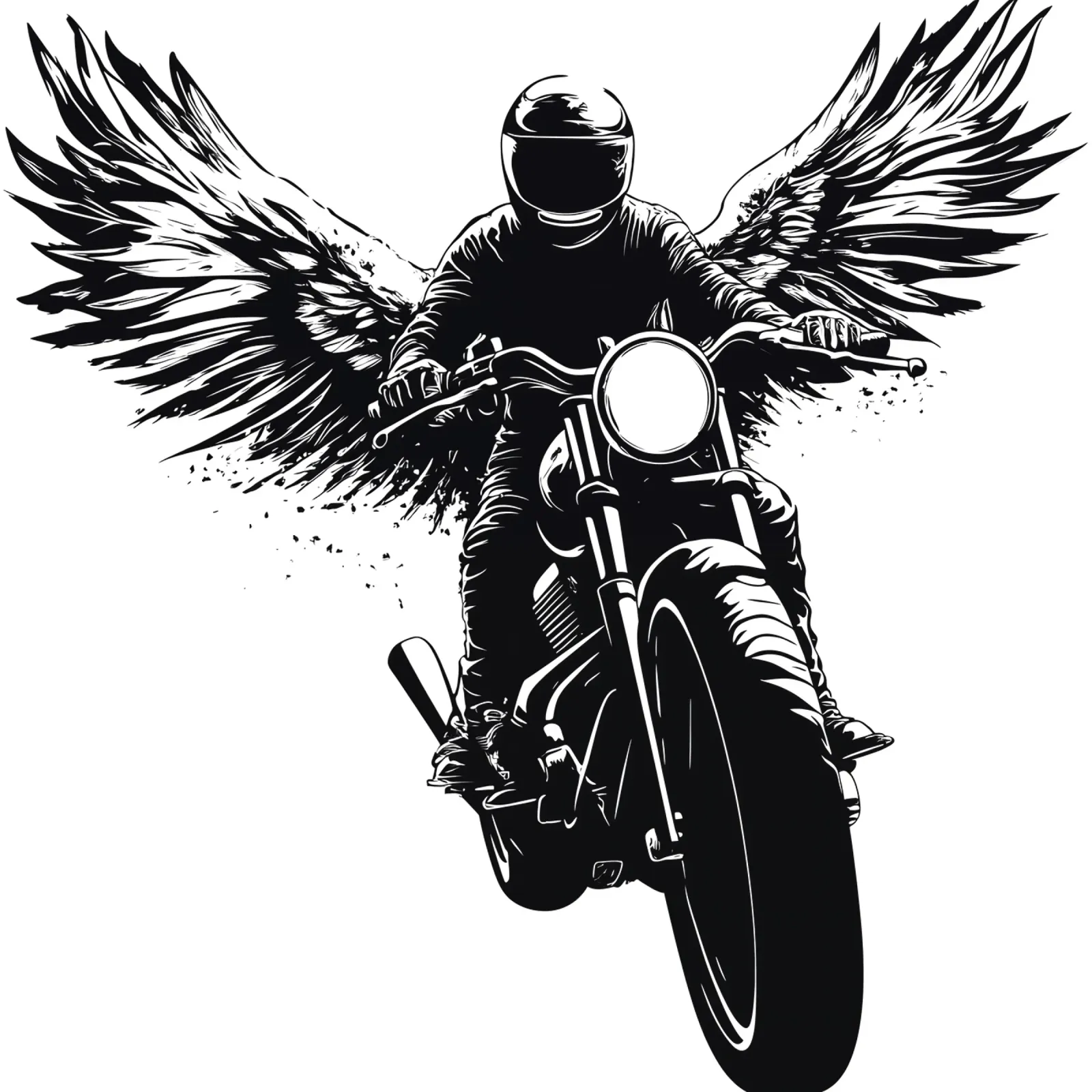 Biker Angel | Interpretazione moderna di Icarus pellicola backlit da Autofocus