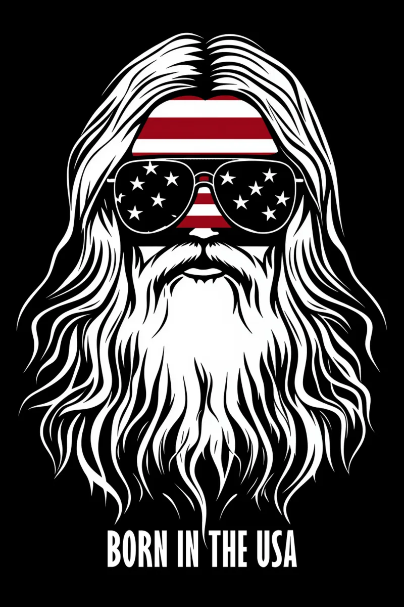Born In The USA - Classico motivo motociclistico americano poster da Autofocus