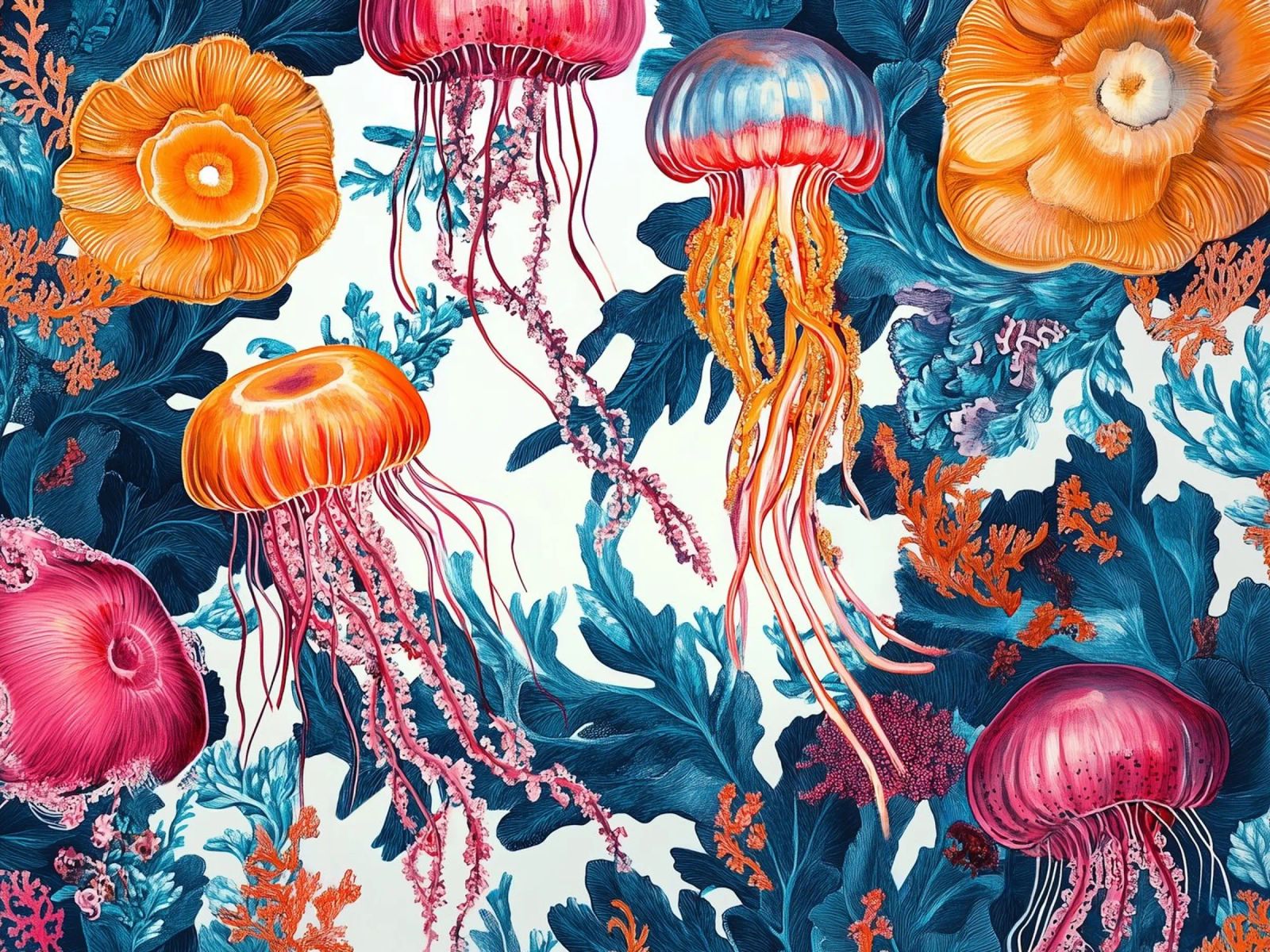 Mélodie de la mer des méduses poster de Carinaprint