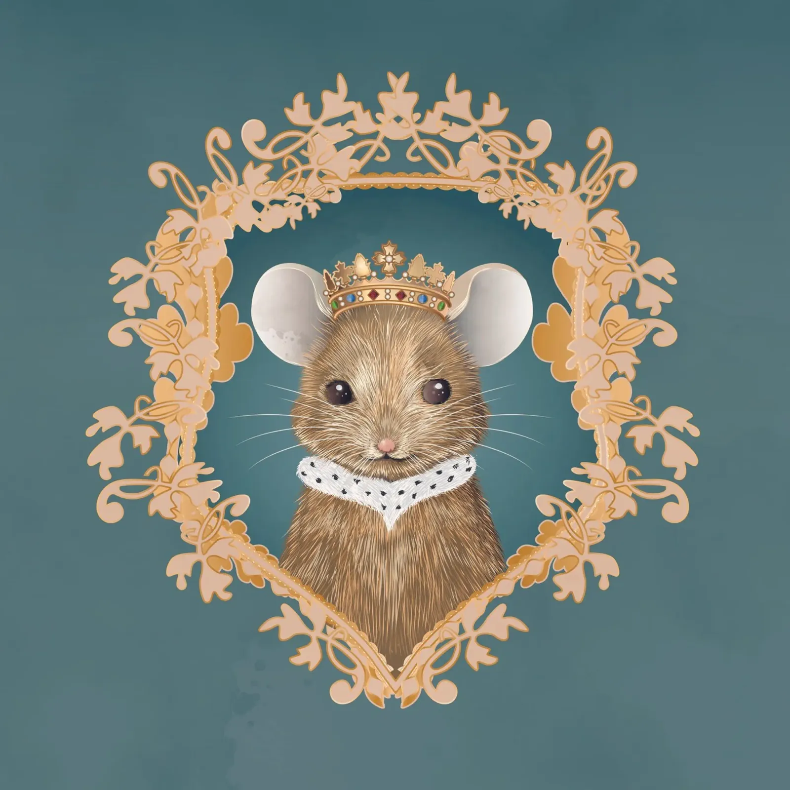 Souris royale - Un motif majestueux et charmant hahnemühle de kisho art