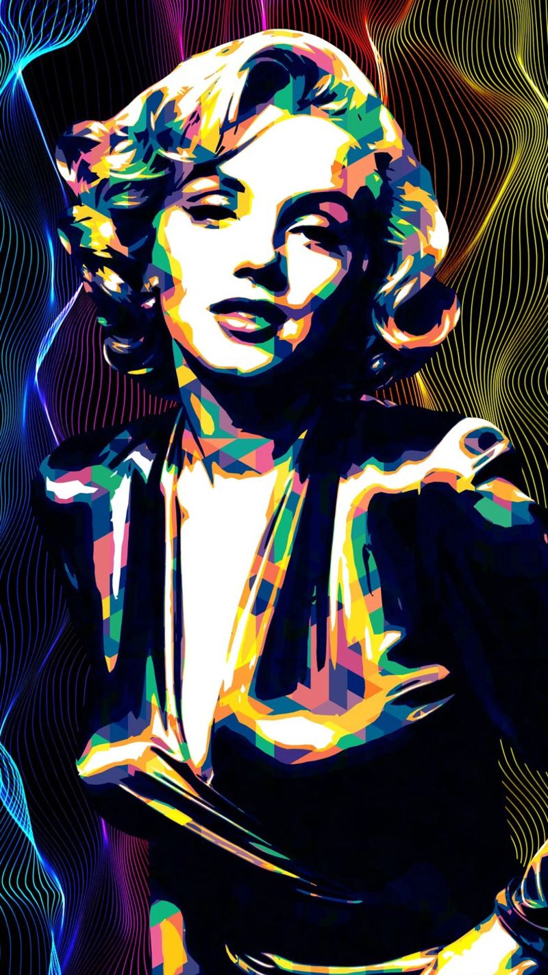 Marilyn Monroe Color Art poster da neonartroom