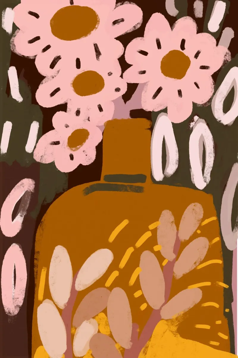 Pastel Flower Impression No 6 metacrilato de treechild