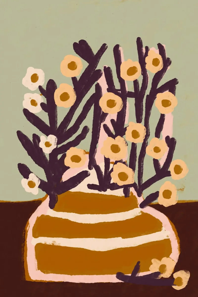 Pastel Flower Impression No 7 carta hahnemühle da treechild