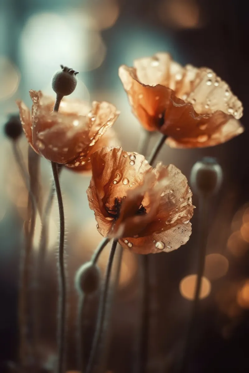Wet Poppy No 1 carta hahnemühle da treechild