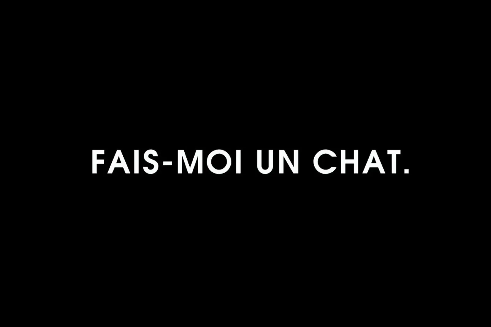 Fais-moi un chat - Black pellicola backlit da Intertitres