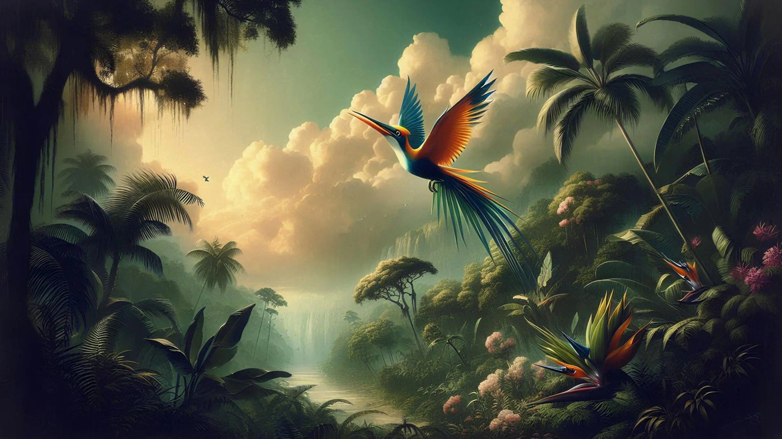 BIRD OF PARADISE poster by RUBIANT ART