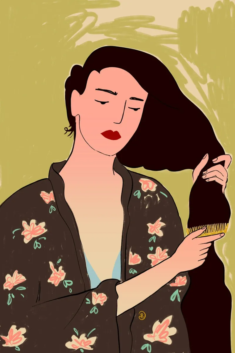 RITUALE DI CURA DI SÉ poster con telaio in legno da Sandra Poliakov
