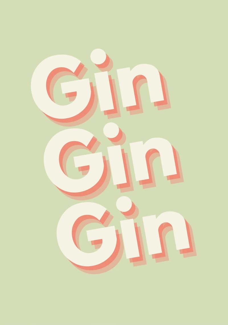 Gin Gin Gin pellicola backlit da Proper job studio