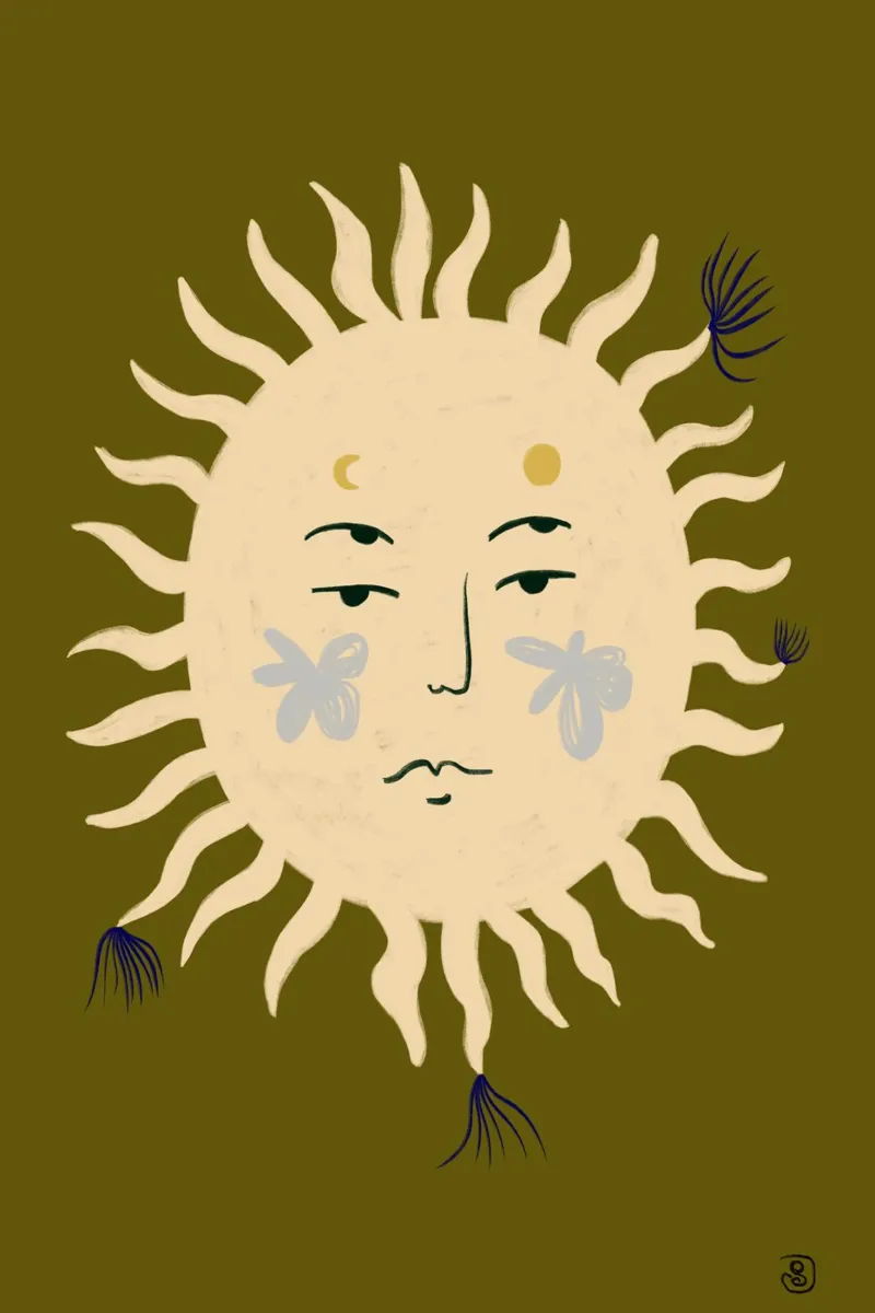 OLIVE SUN acrylic glass by Sandra Poliakov
