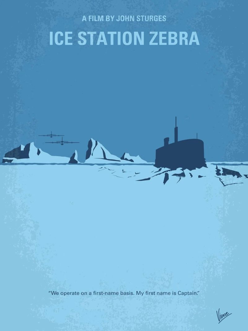No711 My Ice Station Zebra minimal movie poster Poster von Chungkong