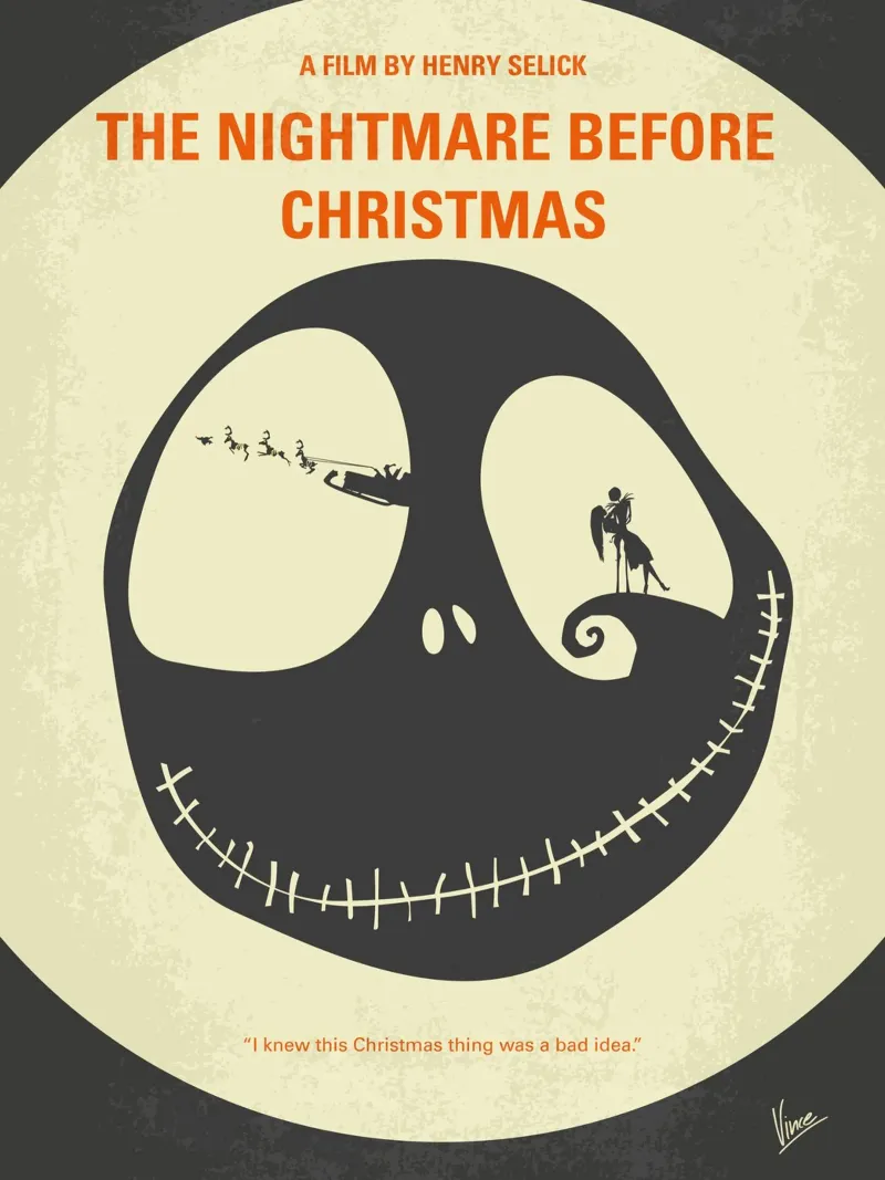 No712 My The Nightmare Before Christmas minimal movie poster acrylic glass by Chungkong