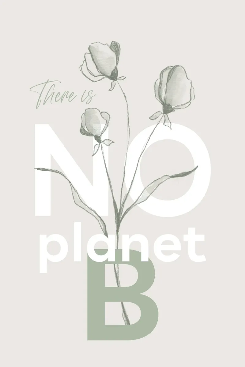 Non esiste un pianeta B poster con telaio in legno da Melanie Viola