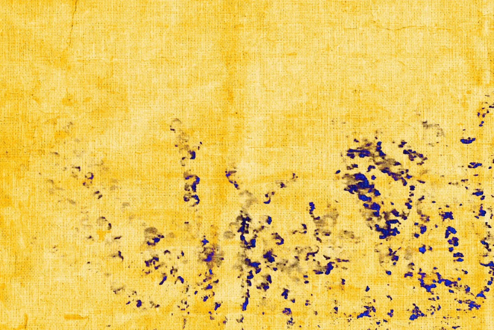 Fiori blu astratti poster con telaio in legno da Teresa André