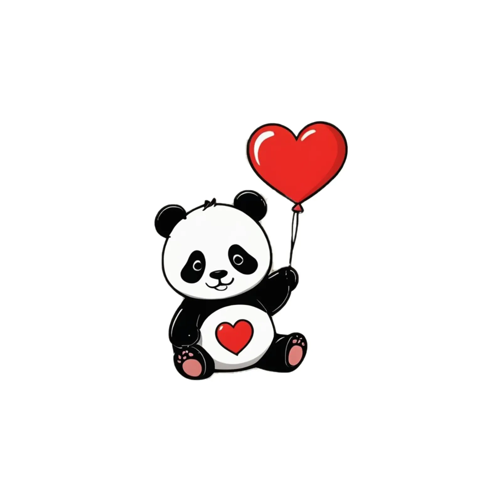 Panda mit Herz | verliebt | Liebe | süße Tiere | Pandabär pellicola backlit da schoenverpacktde