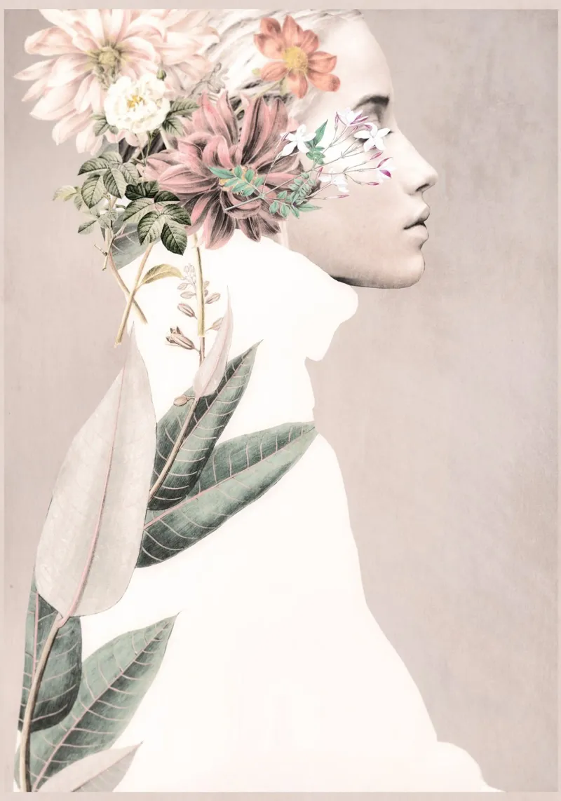 Blumiges Porträt 33 Hahnemühle von dada22