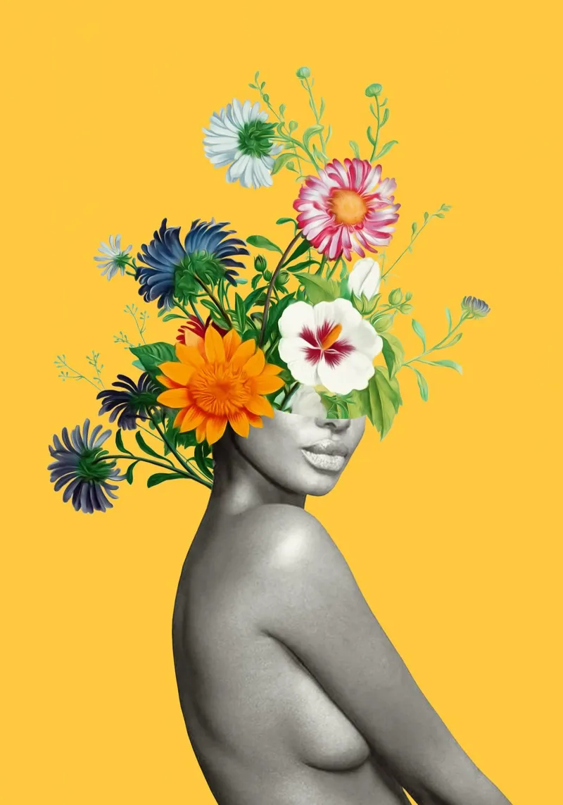 Fioritura 5 poster con telaio in plastica da dada22