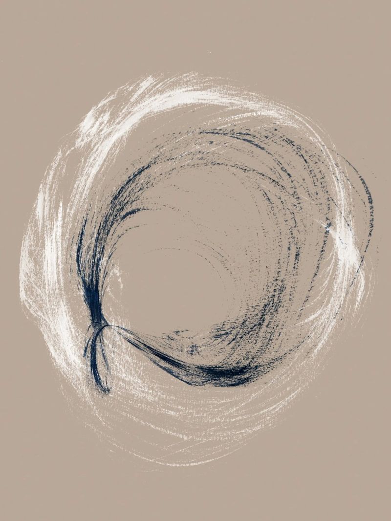 Circle & Twist | Minimal Brush Stroke Abstract poster da sabidussi
