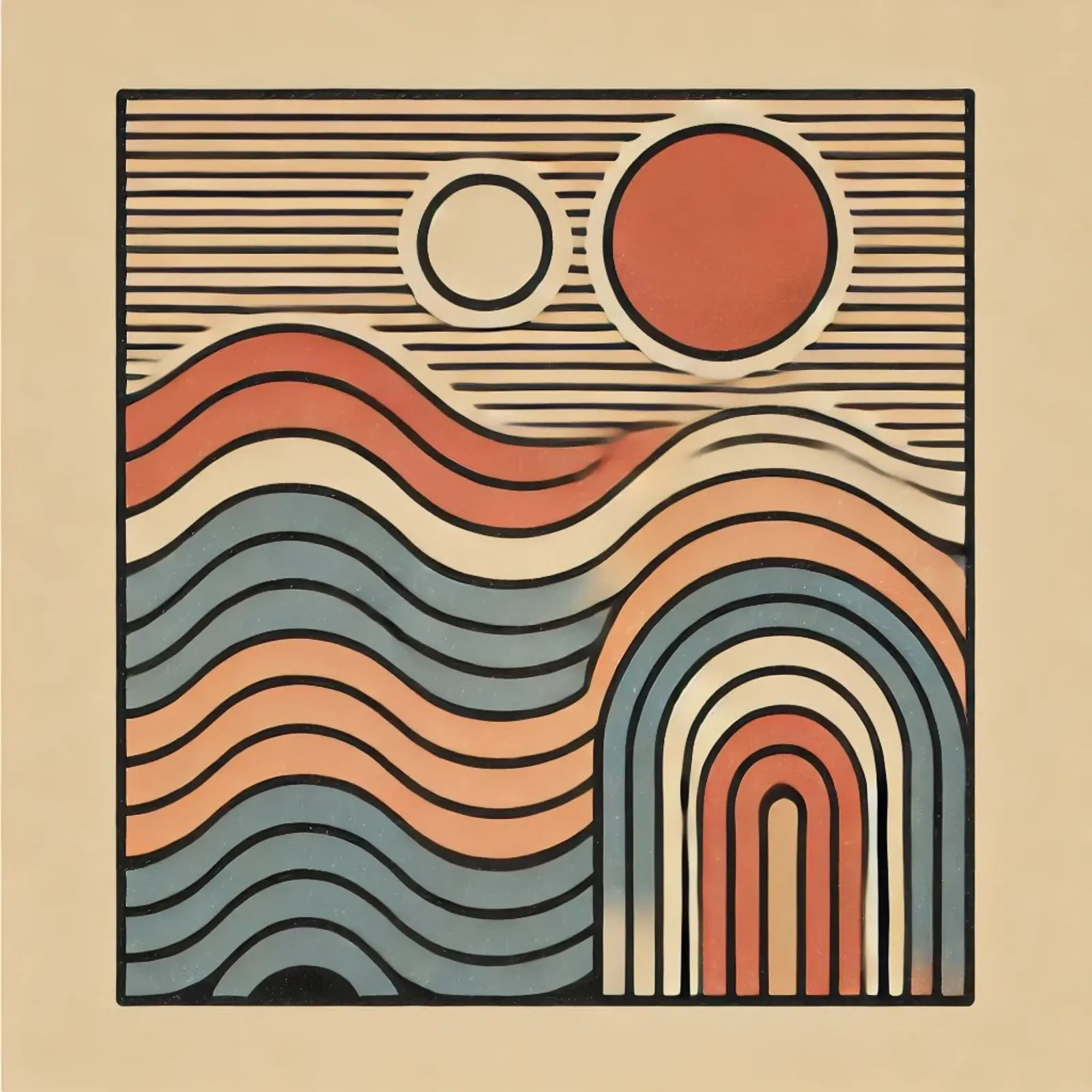 Retro Waves pellicola backlit da Lovegood