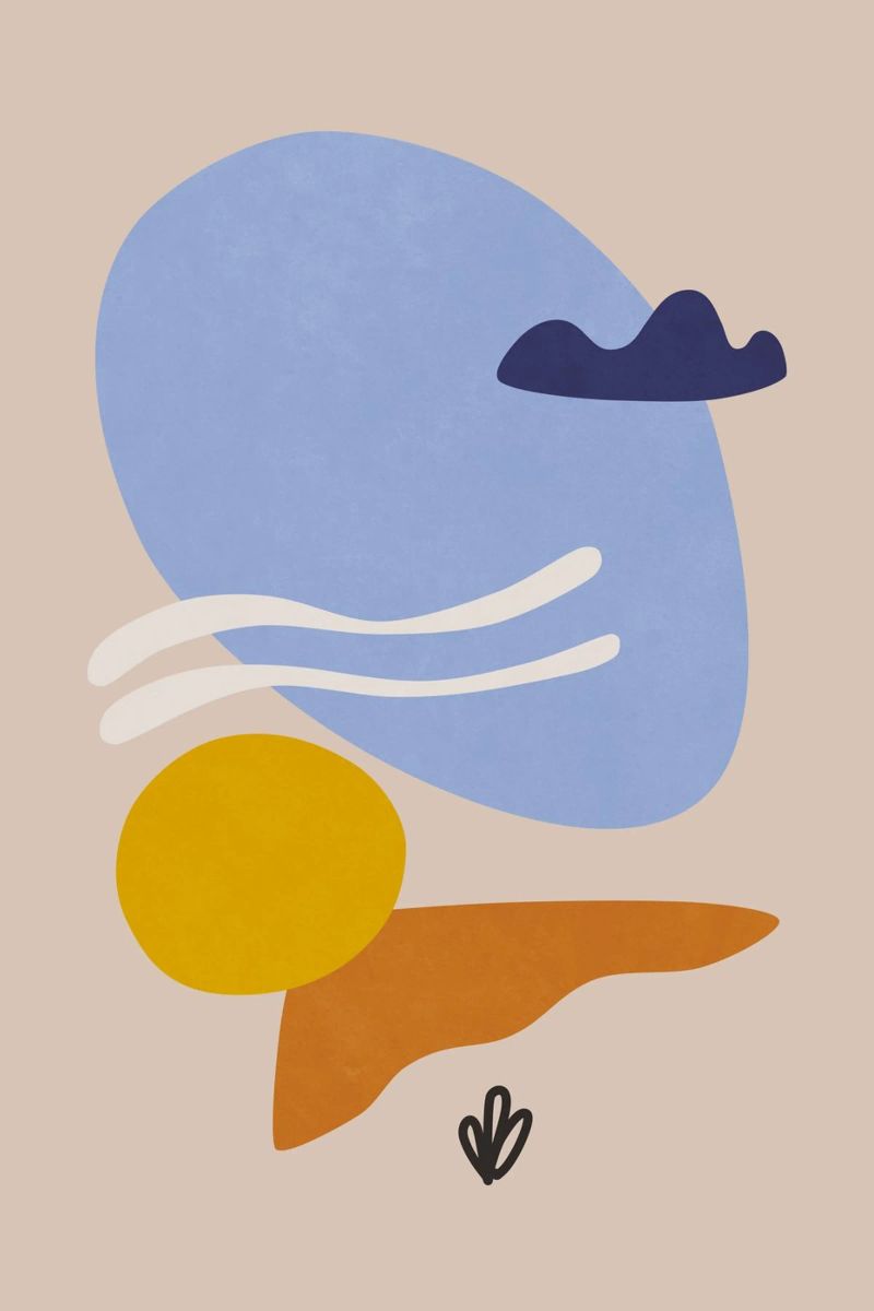 Formas de la orilla del lago poster de amini54
