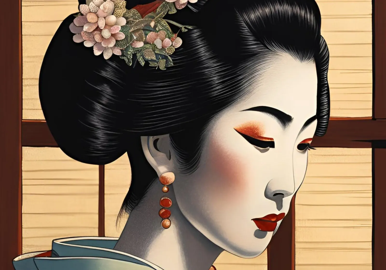 Geisha 1 pellicola backlit da Rezh creations