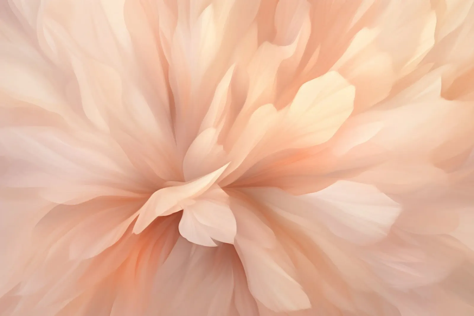 Bare Essence Bloom Brushwork Fiore astratto Pesca pellicola backlit da Andrea Haase Floral Passion