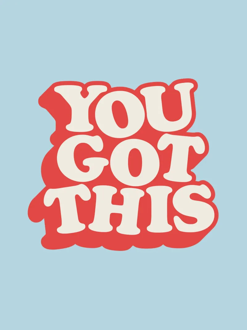 You Got This Typografie Design in rosso, bianco e blu pellicola backlit da THE MOTIVATED TYPE