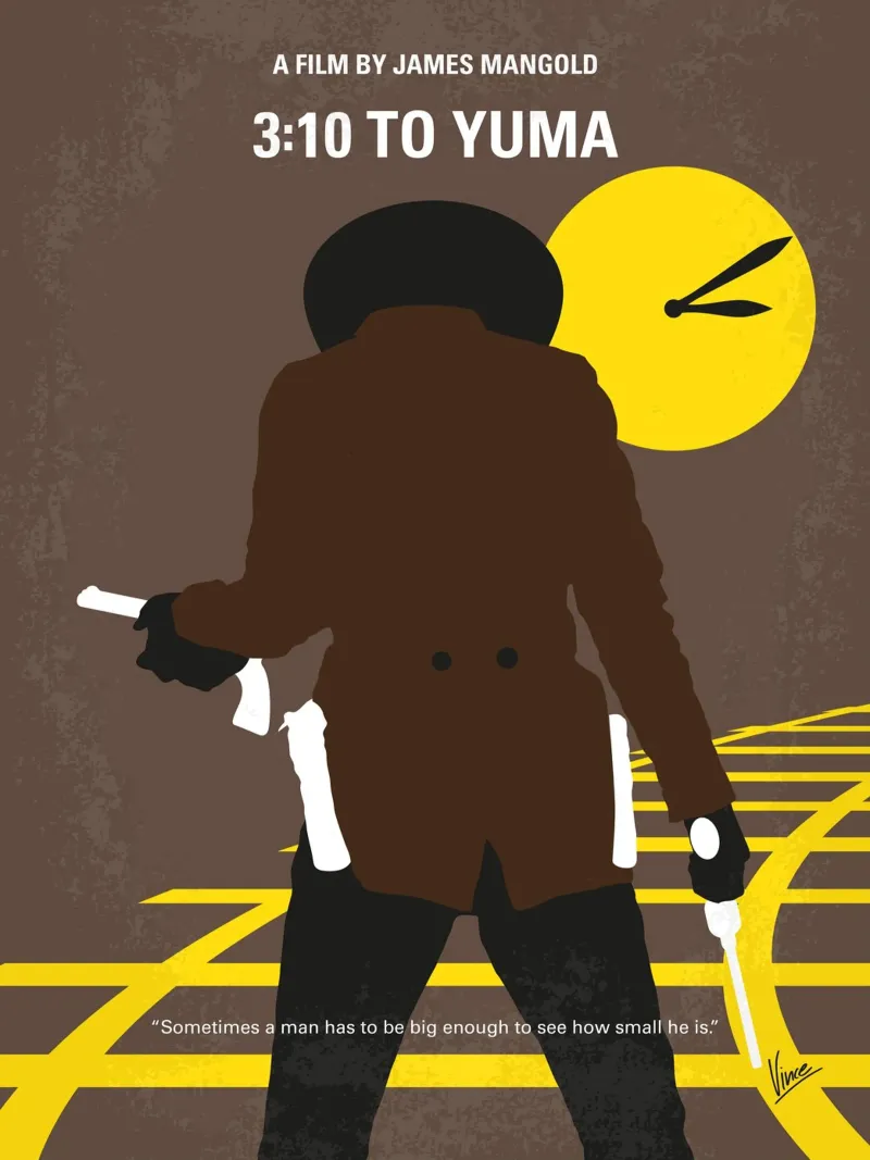 No726 My 310 to Yuma minimal movie poster carta hahnemühle da Chungkong