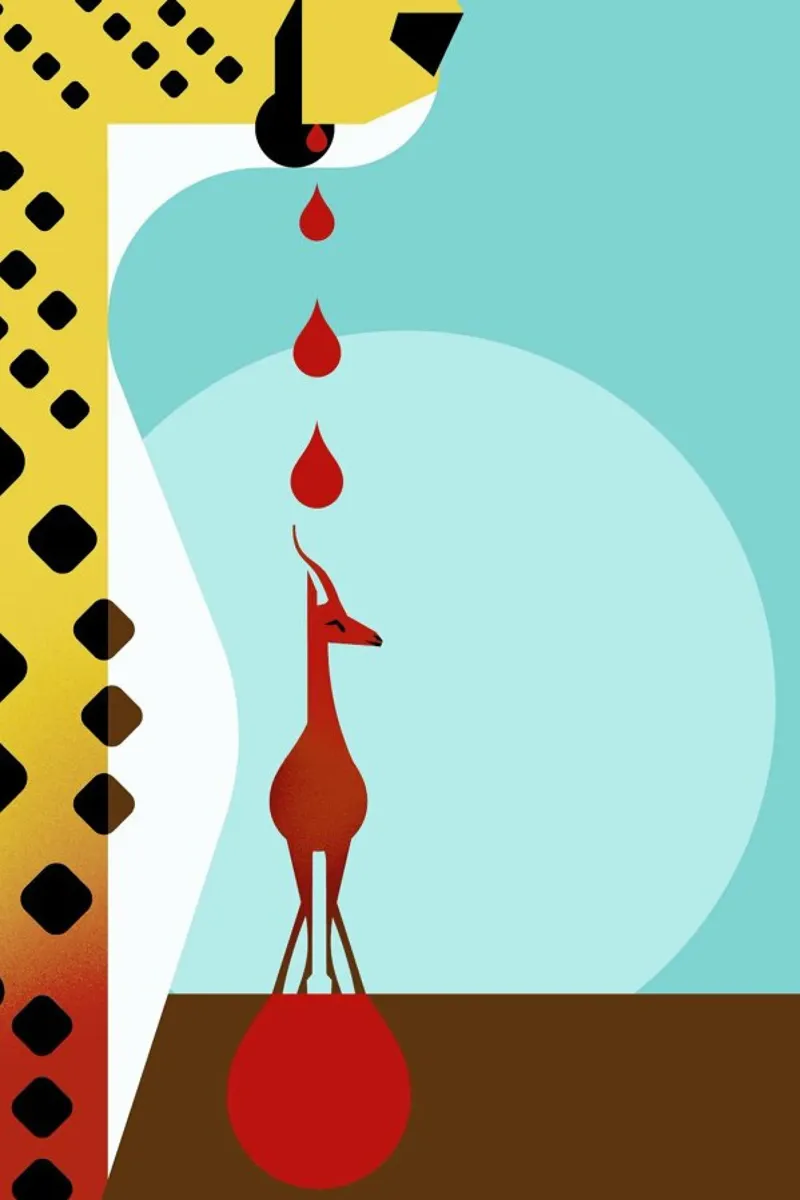 Cheetah 1 poster con telaio in alluminio da Dieter Braun