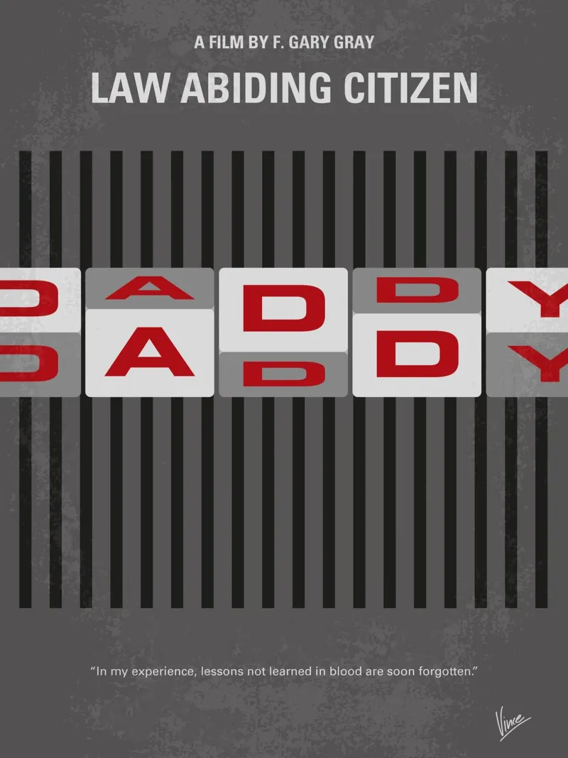 No738 My Law Abiding Citizen minimal movie poster poster da Chungkong