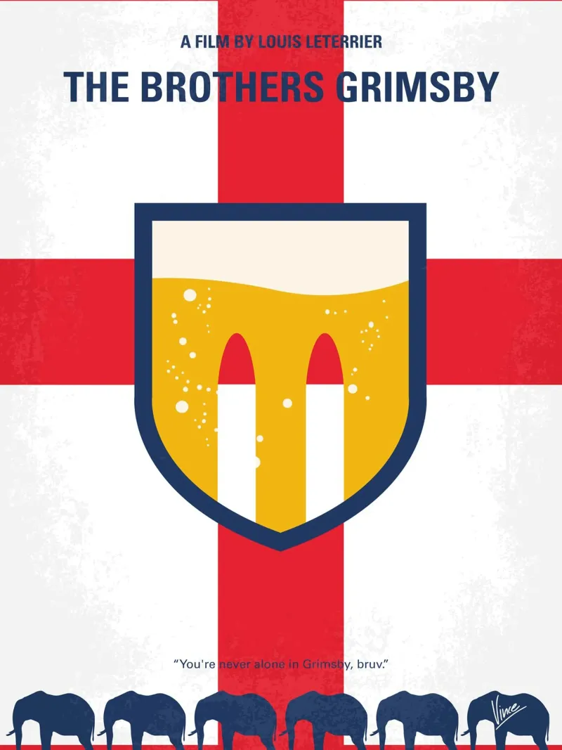 No741 My Grimsby minimal movie poster alluminio dibond da Chungkong