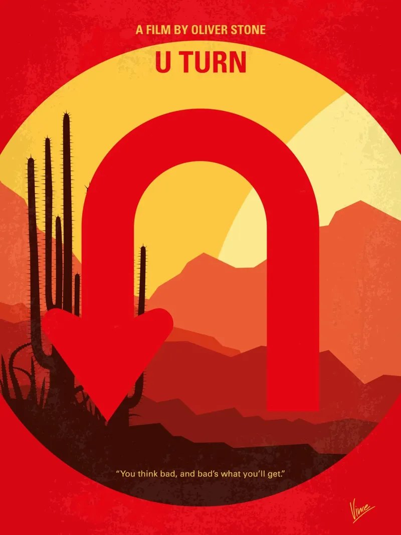 No745 My UTurn minimal movie poster poster da Chungkong