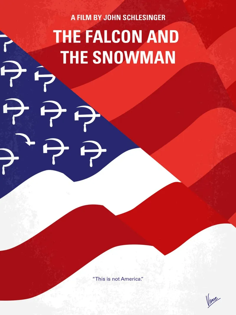No749 My The Falcon and the Snowman minimal movie poster carta hahnemühle da Chungkong
